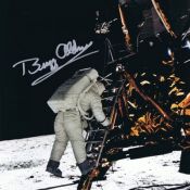Buzz Aldrin signed photo. ?Houston, Tranquillity Base here. The Eagle has landed,? and on July 20,
