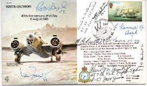 Multisigned Victoria Cross Winners 40th Anniversary V-J Day RAF FDC signed by: Charles Upham VC and