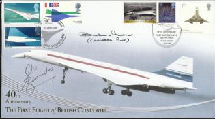 Barbara Harmer & Mike Banister signed Internetstamps 2009 40th Ann of the 1st flight of Concorde