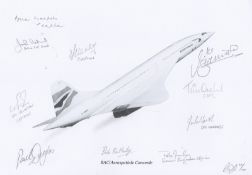 Concorde 12x8 Multi Signed Print limited edition - RARE Signed and numbered by the artist Rob