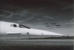 Peter Baker signed 12 x 8 colour Concorde photo.