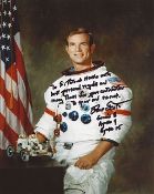 Dave Scott Gemini 8, Apollo 9, Apollo 15 astronaut hand signed photo to Patrick Moore. This