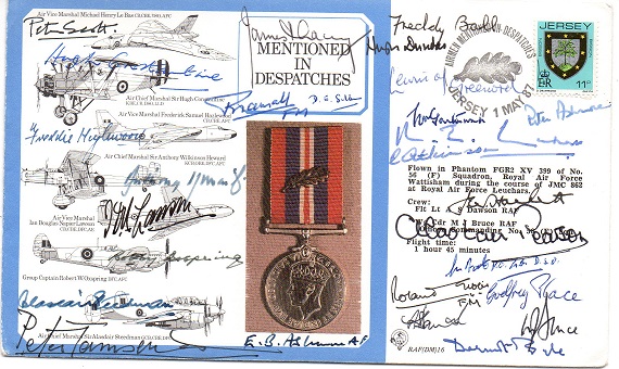 26 WW2 VIPs signed Mentioned in Dispatches FDC. 26 Excellent Signatories who are: Ashmore, Ashmore,