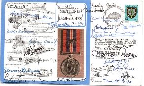 26 WW2 VIPs signed Mentioned in Dispatches FDC. 26 Excellent Signatories who are: Ashmore, Ashmore,