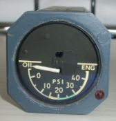 The Concorde Oil Pressure Gauge. Located on the Flight Engineer?s Panel the Concorde ?Oil Pressure