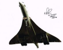 Viv Gunton Concorde Captain Signed 10 X 8 photo. Good condition