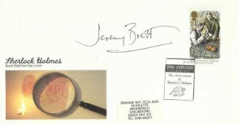 Jeremy Brett 1993 Royal Mail Sherlock Holmes first day cover autographed by Jeremy Brett (1933-