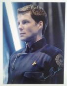 Jamie Bamber autographed large 16x12 photo from Battlestar Galactica. Bold autograph. Good