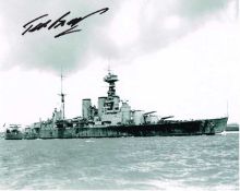 Ted Briggs HMS Hood Survivor Signed 10 X 8 photo. Good condition