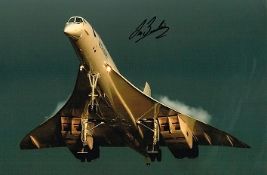 Les Brodie Concorde Pilot Signed 12 X 8 photo. Good condition