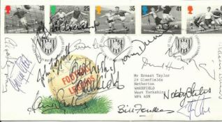 Man Utd Legends 1996 Mercury cover Football Legends with a photo of Bobby Charlton. Autographed by