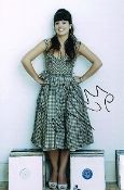 Lily Allen Rare Signed 12 X 8 photo. Good condition