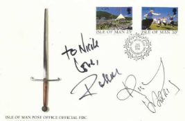 Richard Harris, Russell Crowe Very, very rare 1998 Isle of Man first day cover signed by two acting