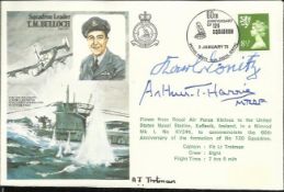 Karl Donitz and Arthur Harris signed Sqn Ldr Bulloch signed on his own Historic Aviators cover.