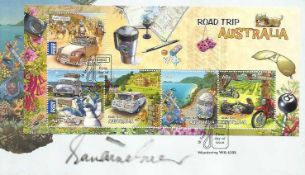 Germaine Greer 2012 Road Trip Australia first day cover autographed by Germaine Greer, the