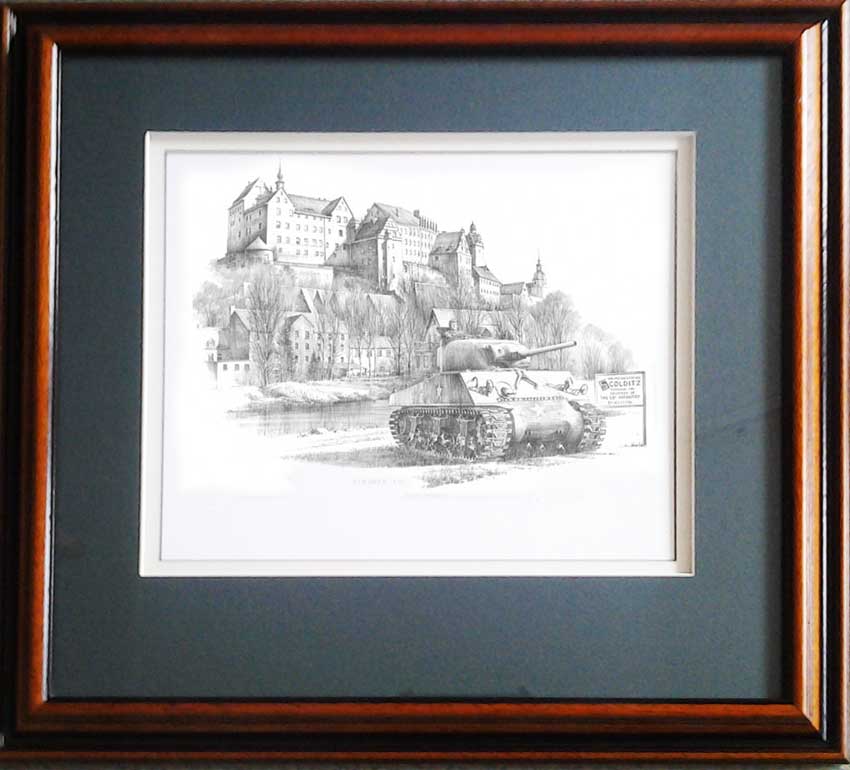 Colditz Under New Management Nicolas Trudgian Framed print. Limited edition number 150/200. Taken