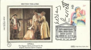 Lesley Garrett signed British Theatre 1982 BS3D small silk