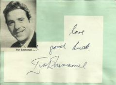 Ivor Emmanuel rare Zulu actor signature piece fixed to Autograph album page with small inset b/w