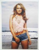 Lindsay Lohan autographed large 16x12 photograph. Good condition