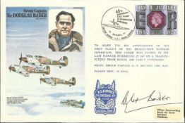 Sir Douglas Bader DSO DFC signed on his own Historic Aviators cover. Good condition