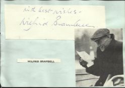 Wilfred Brambell signature piece fixed to Autograph album page with small inset b/w photo. .