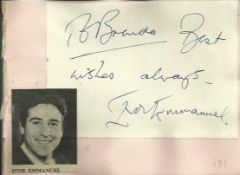 Ivor Emmanuel signature piece fixed to Autograph album page with small inset b/w photo. Elizabeth