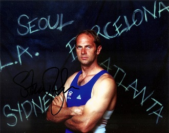 Sir Steve Redgrave 10x8 Signed at the Wentworth Golf Club PGA Pro AM on the 21st May 2014. Good