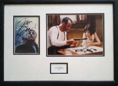 Jean Reno & Natalie Portman signed photos from Leon framed and mounted to a very high standard.