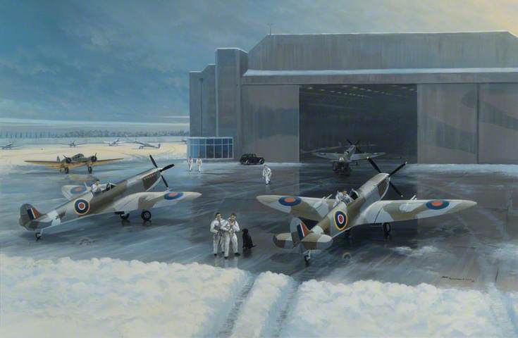 20 WW2 fighter pilots signed Testing Conditions Print by Mark Postlethwaite. Tribute to Castle