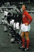 Jack Charlton England 1966 Signed 12 X 8 football photo. Good condition