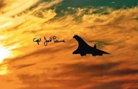 Jock Lowe Concorde Pilot Signed 12 X 8 photo. Good condition