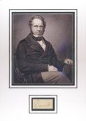 Prime Minister Lord Palmerston 28cm x 40cm triple mounted presentation piece featuring the