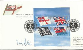Tony Blair signed Flags and Ensigns FDC. Good condition