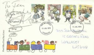 James Hunt Unusual 1979 Post Office Year of the Child first day cover signed by Formula One legend