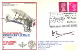 Prince William of Gloucester signed cover Kings Cup Air Race Collection1972. Grandson of King
