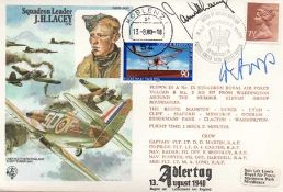 Adlertag Multi signed cover 13 August 1940 signed by Sqn Ldr James Lacey one of the star aces of