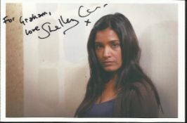 Shelley Conn signed colour photo. Dedicated to Graham Good condition £2 no reserve lot