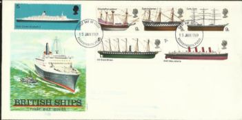 1969 Ships FDC collection of four covers 1 GPO & 3 Philart illustrated with Canterbury, Liverpool