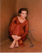 Emma Thompson 8x10 colour Photo of Emma, Oscar Winner, and Signed by Her in Blue Good condition