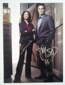 Eddie McLintock and Joanne Kelly autographed large photograph. Condition