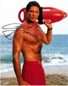 David Hasselhoff 8x10 colour Photo of David from Baywatch, Signed by Him in Black. Good condition