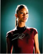 Zoe Saldana 8x10 colour Photo of Zoe from Guardians of the Galaxy, Signed by Her at London