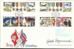 PO Geoffrey Drummond BEM 1995 Isle of Man Victory Celebrations cover commemorating the 40th