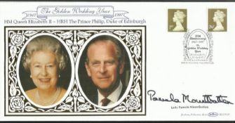 Lady Pamela Mountbatten signed Golden Wedding year BLCS128 FDC. Lady Mountbatten, daughter of