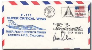 Dick Scobee (STS 51-L commander) handsigned Shuttle test flight cover, also signed Einar Enevoldson