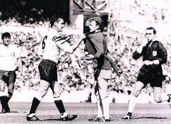 Dave Mackay Famous Image Of Him Holding Bremner Signed 16 X 12 football photo. Good condition