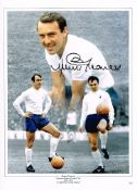Jimmy Greaves Spurs Signed 16 X 12 Montage football photo. Good condition