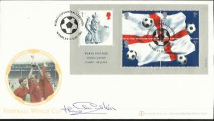 Jack Charlton 1966 World Cup winner signed 2002 Football World Cup FDC with Wembley postmark. Good