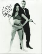 Martine Beswick James Bond signed 10 x 8 b/w photo in sexy outfit with Sean Connery From Russia