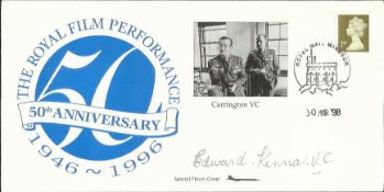 Edward Kenna VC 1998 Royal Film Performance 50th Anniversary cover with an inset image of David